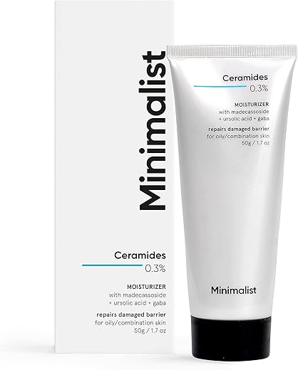 Minimalist 0.3% Ceramide Face Moisturizer For Barrier Repair | Oil-free Repairing Face Moisturizing Gel Cream For Oily Skin | 50g