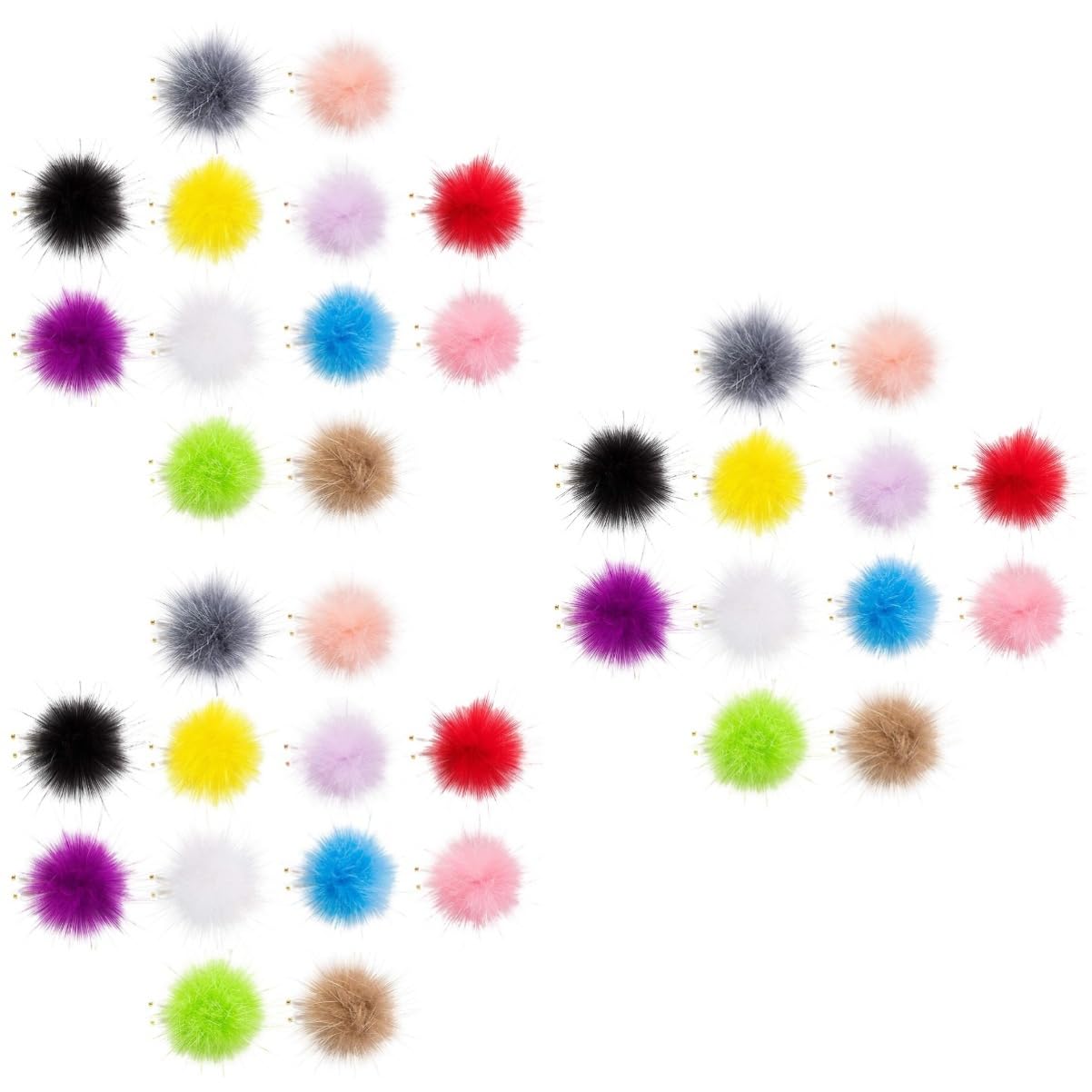 FOMIYES 3 Juegos De Decoraciones De Manicura Para Uñas Decoraciones Esponjosas Decoración De Uñas Desmontable 12 Piezas X 3