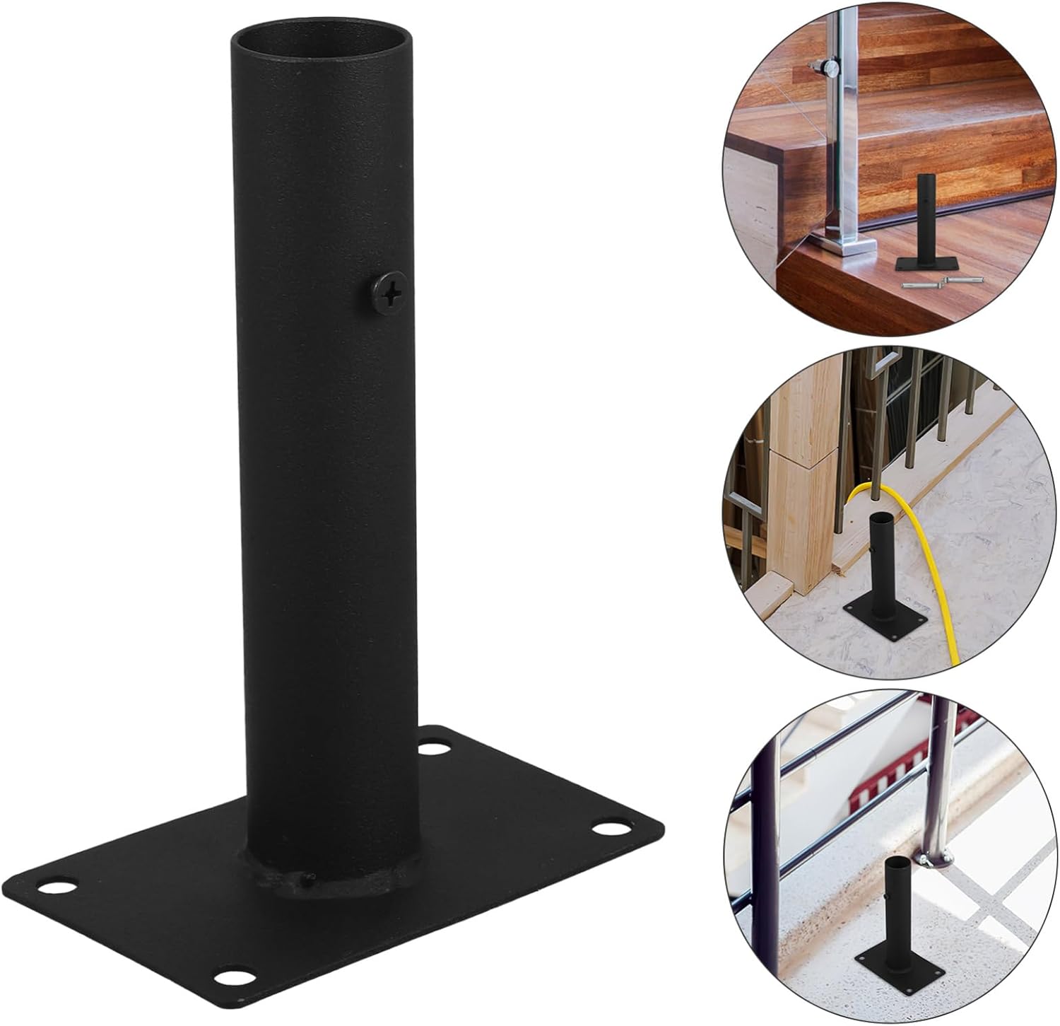 2pcs Garden Fence Support Base Durable Post Bases for Outdoor Dog Barrier Fencing Easy Installation for Gardens Backyards Balconies