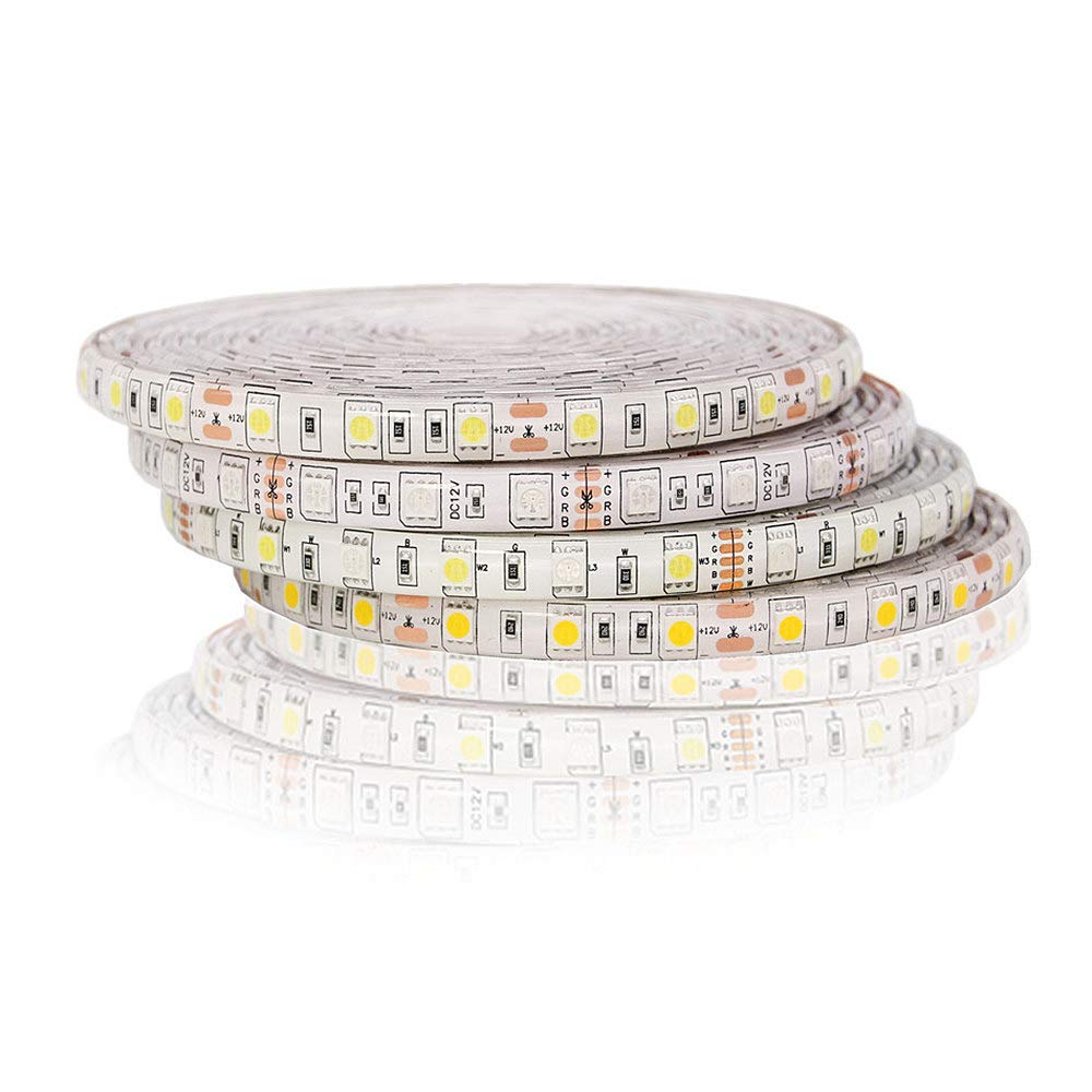 SMD 5050 RGB LED Strip Waterproof 5M 300LED DC 12V Fita LED Light Strips Flexible Neon Tape Luz Monochrome (RGB, 5M (Waterproof IP65))