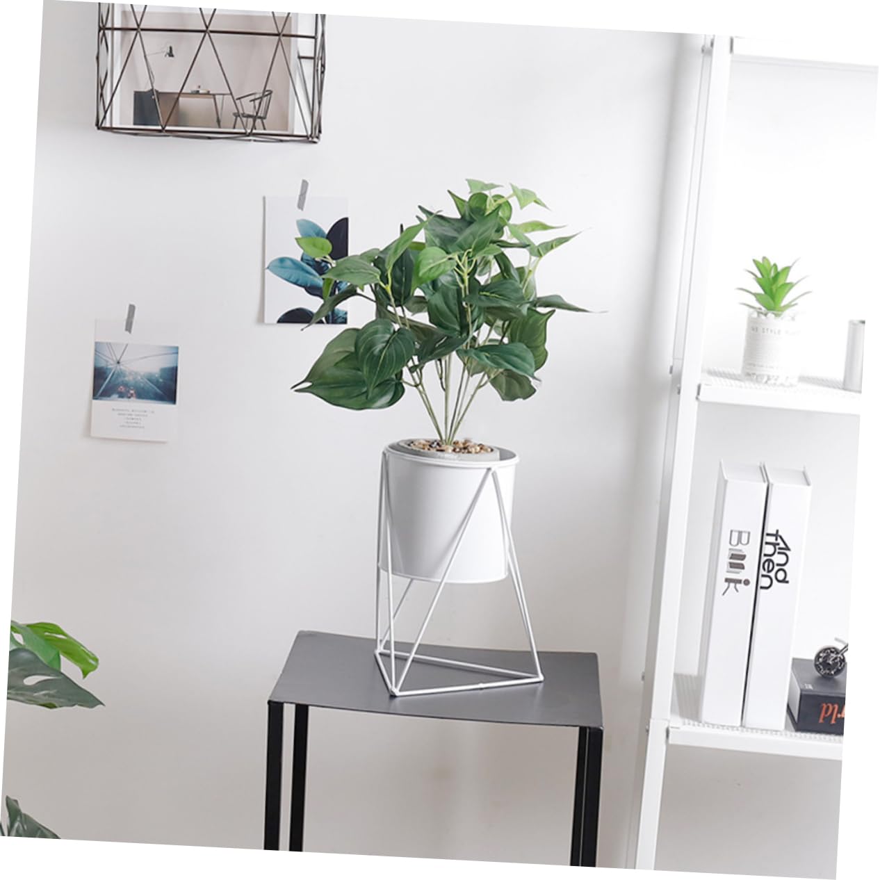blumenstandStk Blumentopfhalterung Aus Metall Zimmerpflanzen Drinnen Leben Bonsaischalen Aus Metall Blumentopf Aus Metall Tischständer Pflanztöpfe Drinnen Anlage Weiß Kleiner Blumentopf