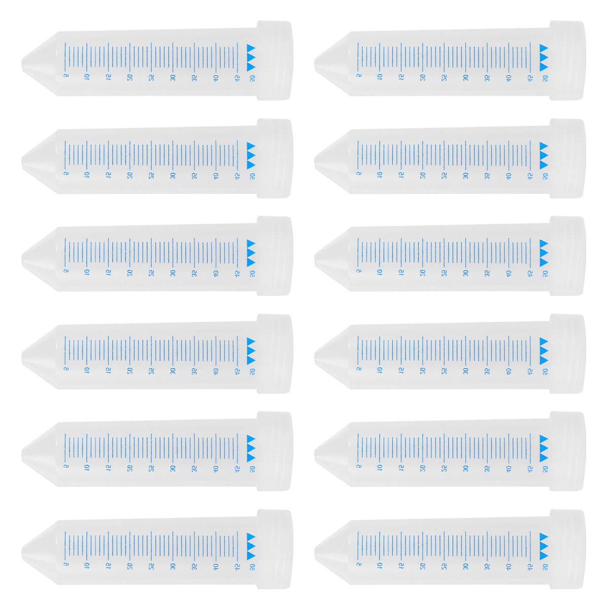 50 Tubos ensayo plástico criovial 5 ml, Tubo congelación, Tubo Almacenamiento en frío con tapón Rosca, Tubo congelado criotubo (Azul) Suministros Laboratorio