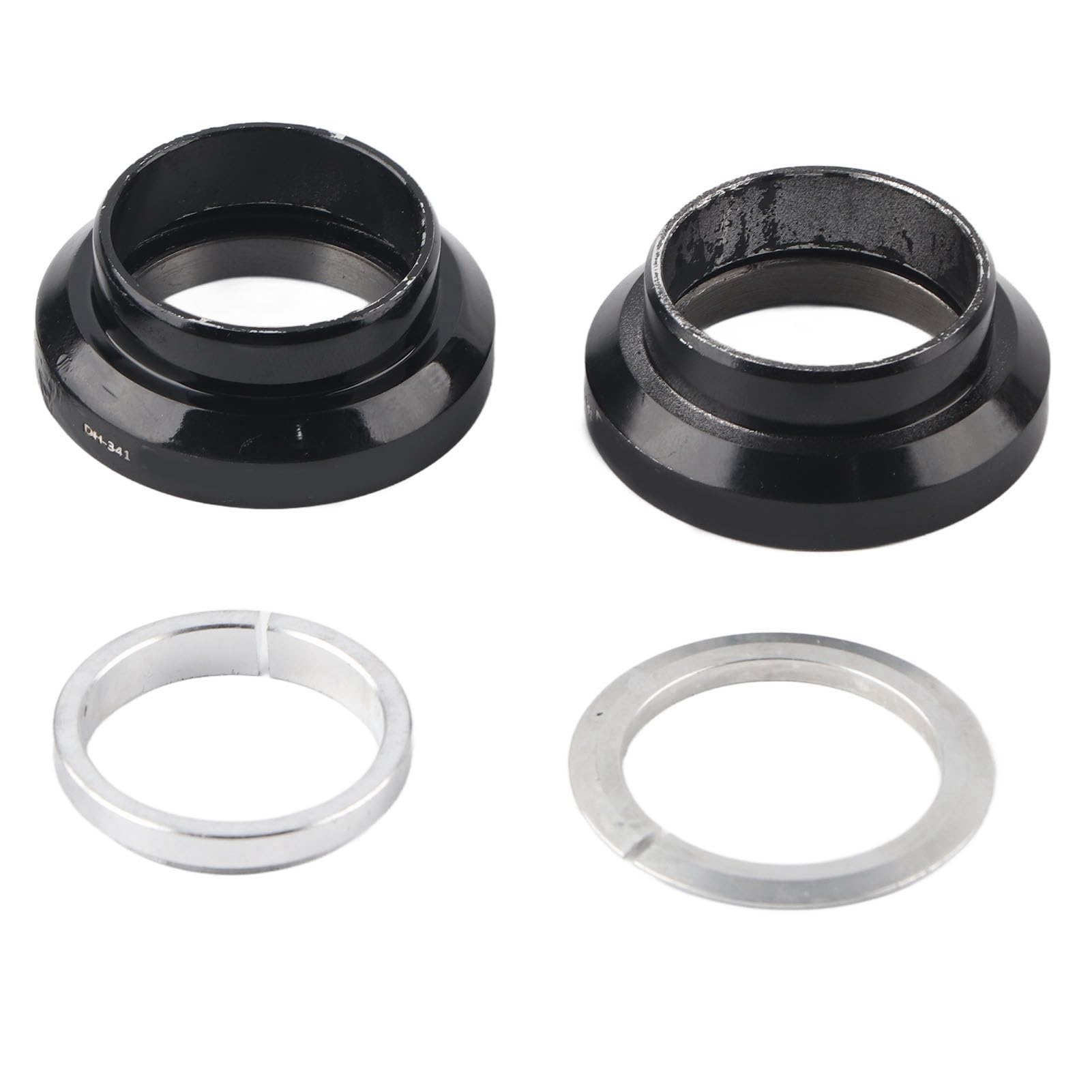 Dioche Headset, Mountain Headset Aluminum Alloy 34mm Headset Front Fork Stem Headset Internal Bearing Headsets for 28.6mm Straight Steerer Fork Bearing (Black)