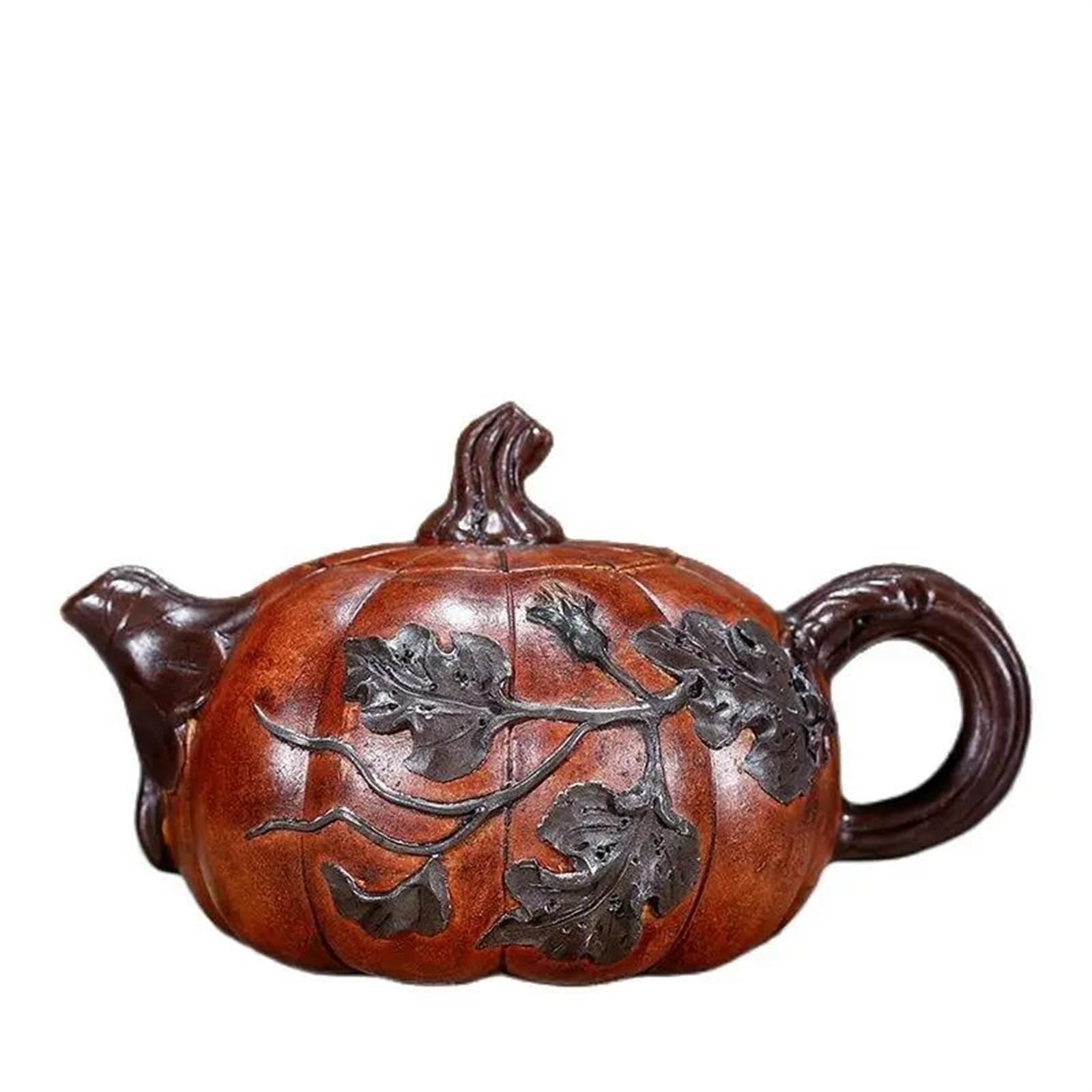Zestaw Do Herbaty Zisha, Chiński Zestaw Do Herbaty Yixing, Fioletowa Glina, Duża Pojemność, Ręcznie Rzeźbiony Czajnik Z Surowej Rudy, Domowy Zestaw Do Parzenia Herbaty Z