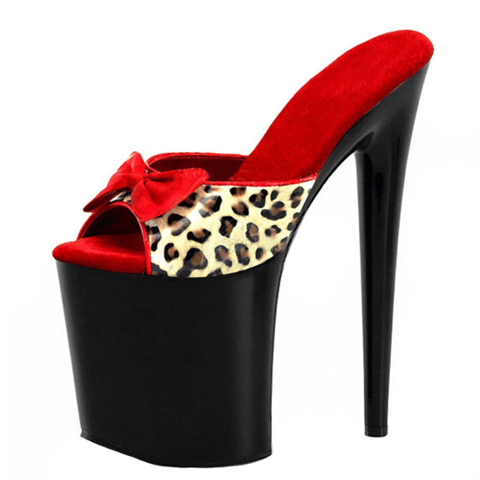 Sandales pole dance rouges à talon 20 cm pour briller lors de vos soirées de cabaret en 45
