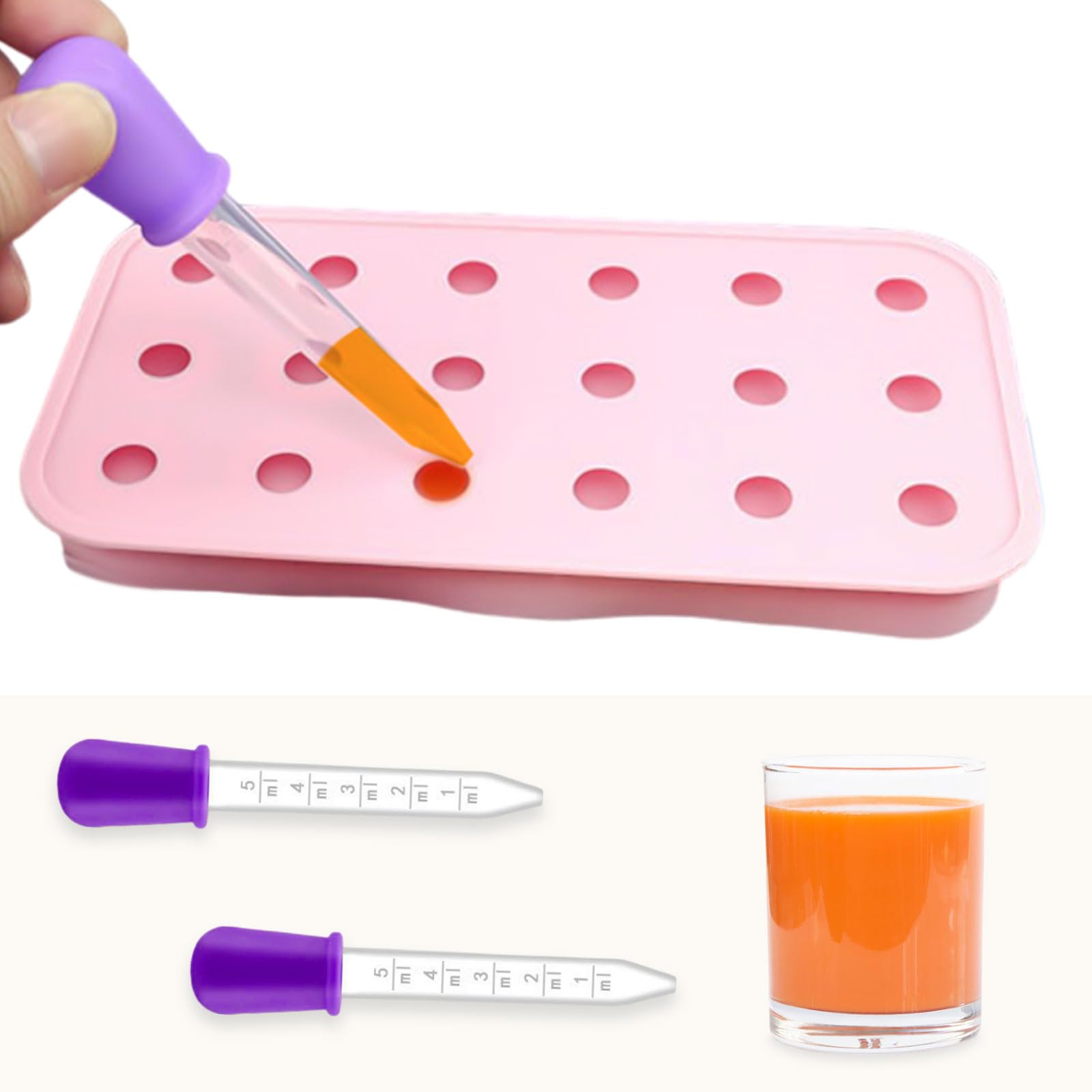 UILYNIU 20 PCS Gocce Liquide con 2 Spazzole di Pulizia,5ml Pipette Contagocce Plastica Pipetta Dropper in Silicone con Spazzola Pulita, per Caramelle Gommose, Animali Domestici, Piante (22 pcs)
