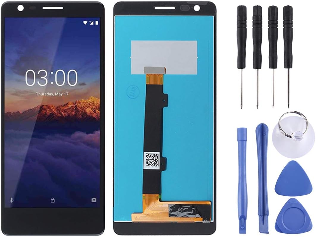 TTDY Replacement LCD Screen and Digitizer Full Assembly for Nokia 3.1 (Black) Parts (Color : Black)