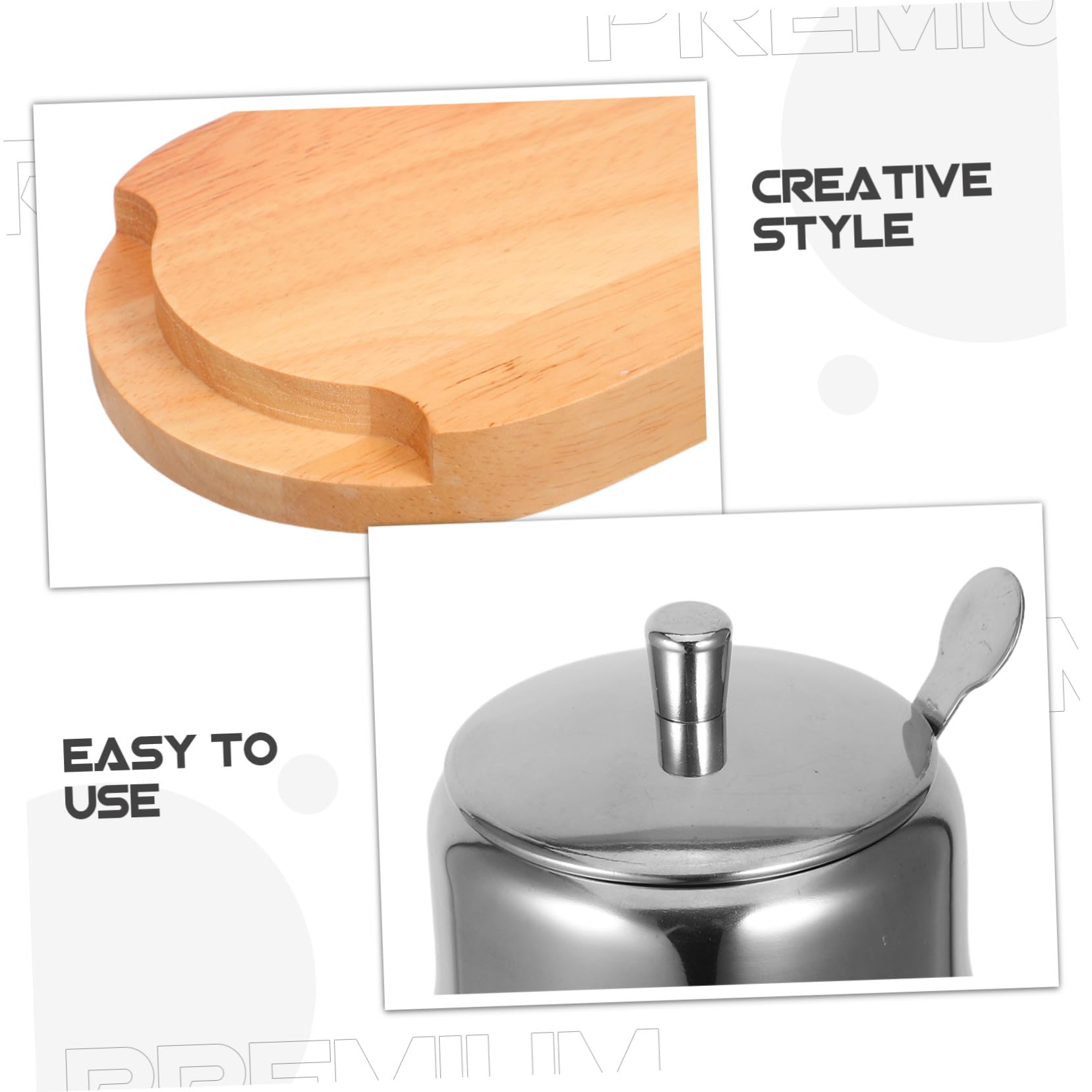 Zerodeko Edelstahl-gewürzbehälter mit Deckel und Löffel Set aus Küchengewürzgläsern für Aufbewahrung von Gewürzen Zuckerdosen mit Löffel und Deckel für Hausgebrauch