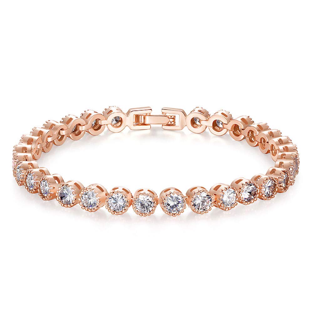 Bracciale acciaio con cristalli bianchi Oro Marlù 2br0061-w