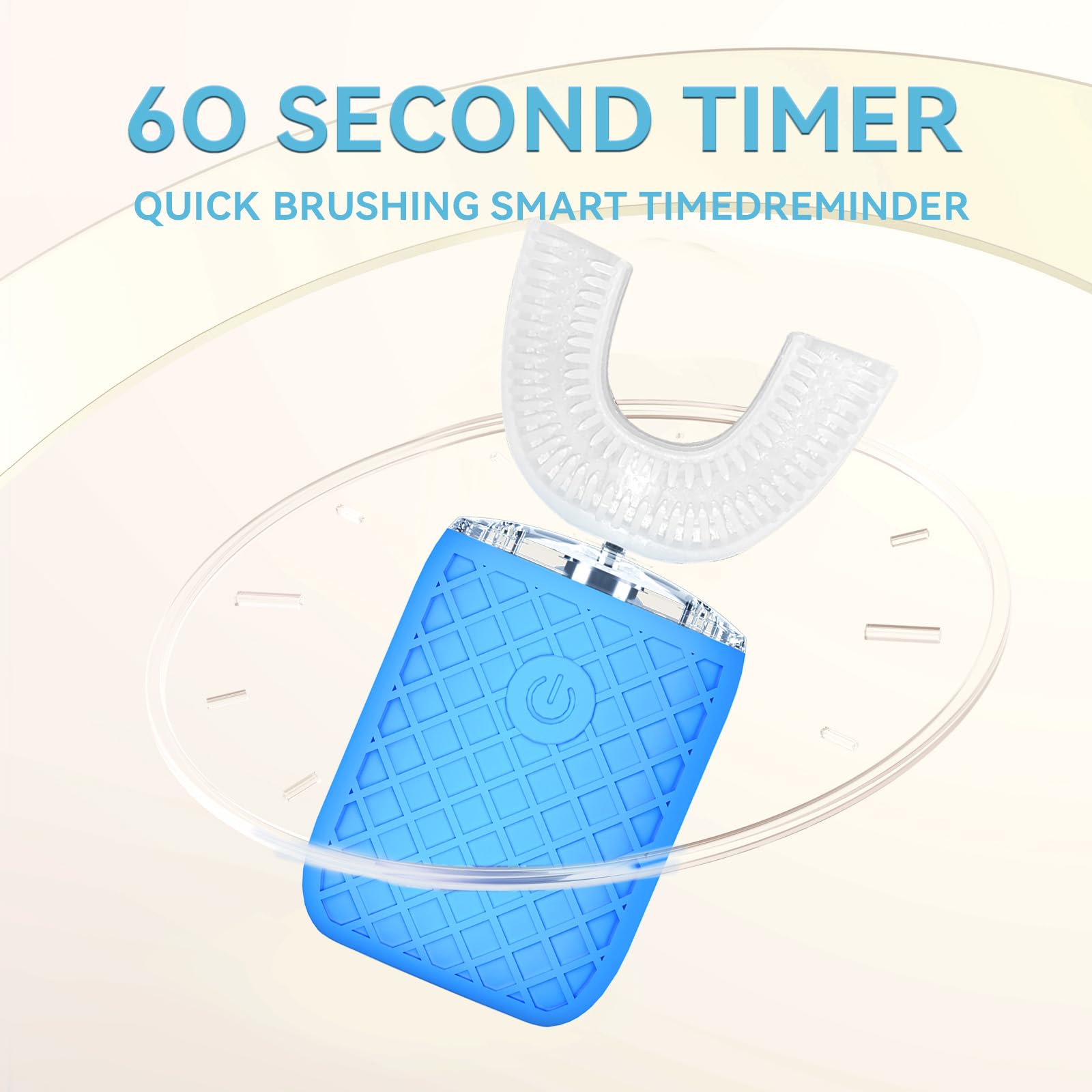 Cepillo de dientes eléctrico en forma de U para adultos, cepillo de dientes de limpieza de 360°, cepillo de dientes ultrasónico para limpiar dientes, juego de cepillo de dientes automático