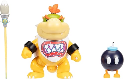 Miniatura 4 de Nintendo Joojee Super Mario Figura Bowser Jr. con pincel (ex), 3.9 in exclusivo, (13261)