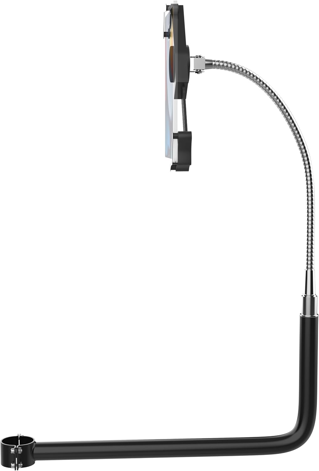 CTA Gooseneck Chair Clamp – Universal Clamp Stand for Desk Chairs w/ Clamp & Gooseneck for iPad 10th Gen 10.9" - iPad Mini - iPad Pro - Galaxy Tab S2 & Other 7-13–Inch Tablets - Black (PAD-CHAIRPB)