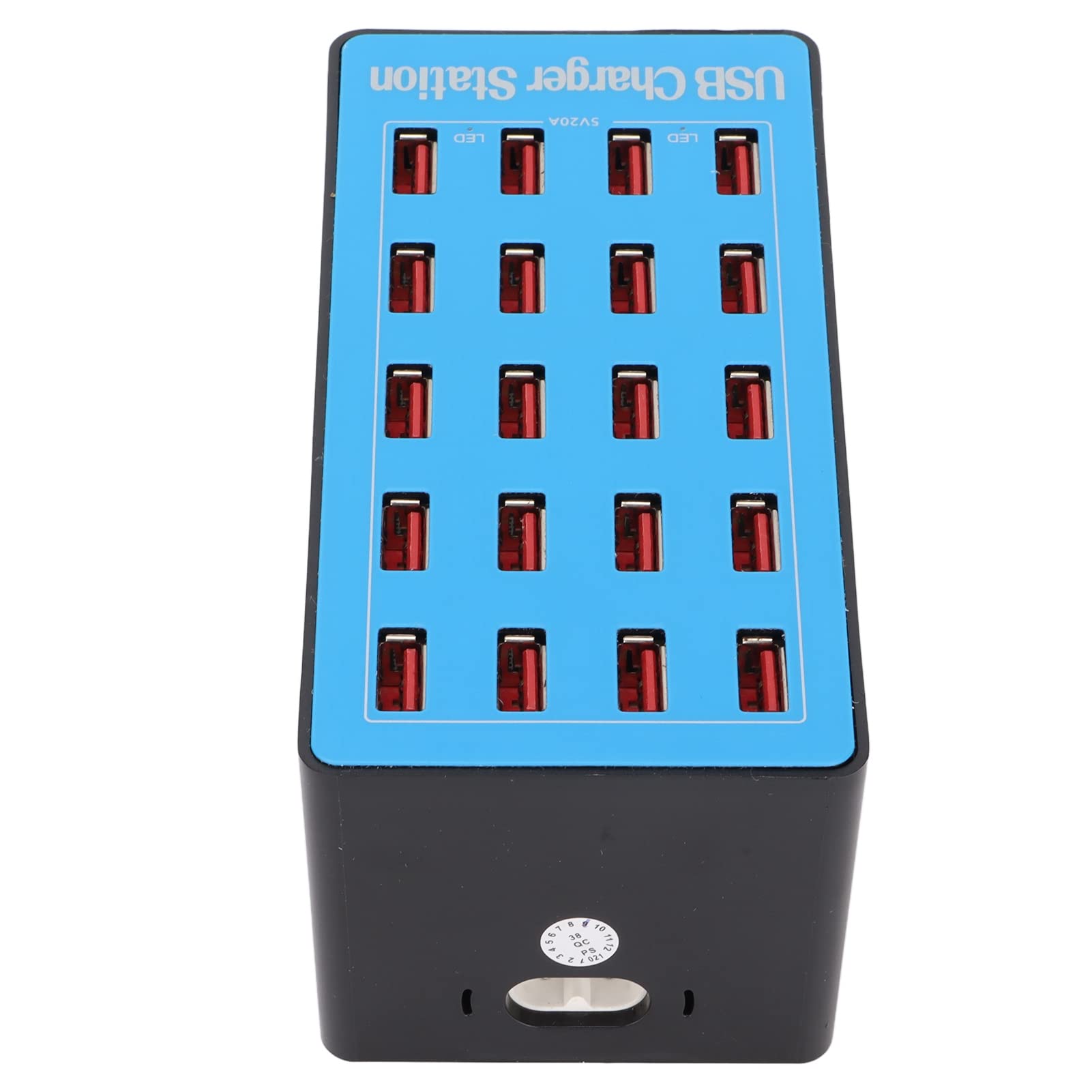 Bewinner Cargador USB Estación de Carga USB 100W 20 Puertos USB Hub Cargador Adaptador de Corriente de Pared Estación de Carga Rápida para Teléfono Inteligente Tableta Computadora Portátil(EU)