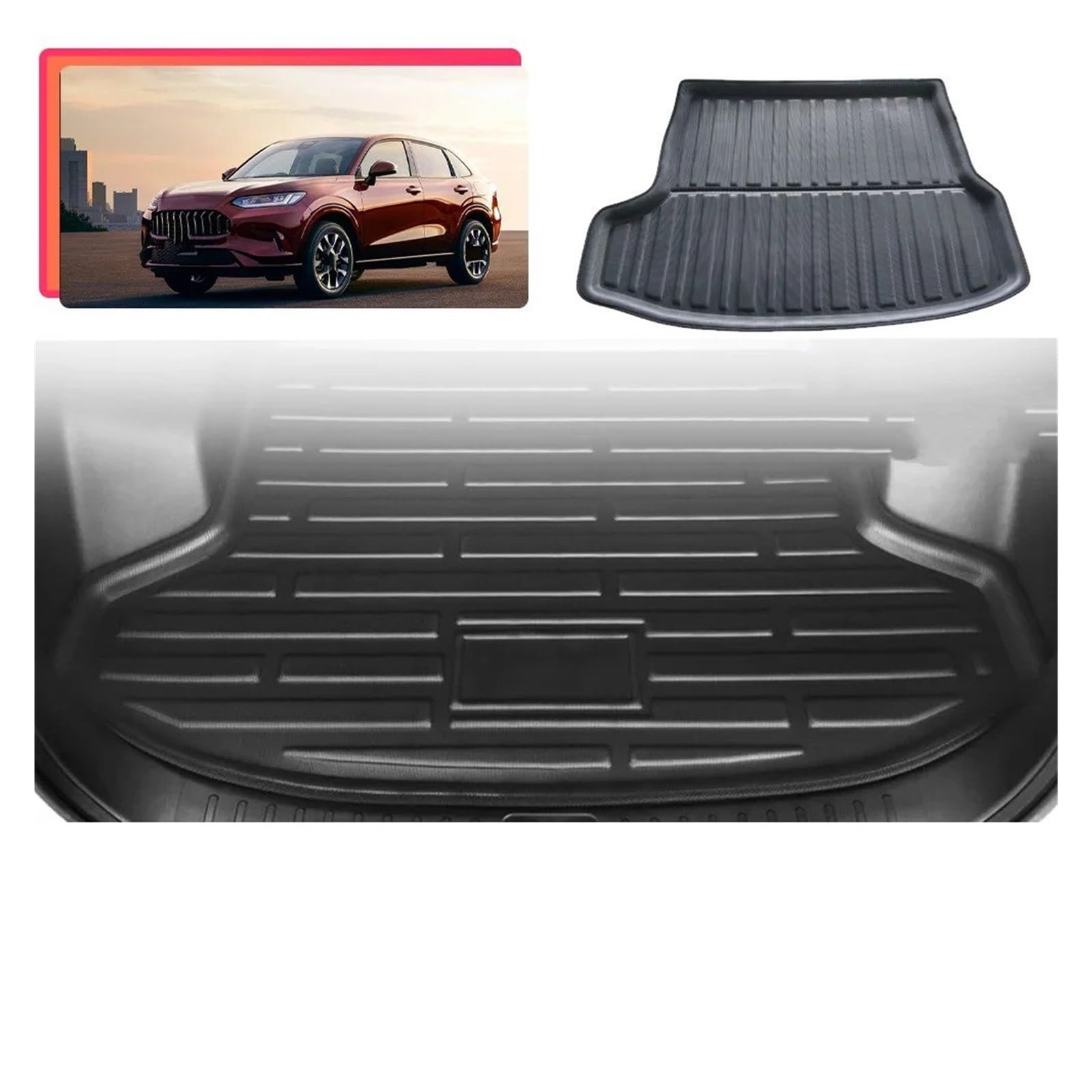 Alfombrilla Maletero Alfombrilla para Equipaje para ZR-V ZRV RZ US HR-V 2023~2025 Bandeja Impermeable Almohadilla para Maletero Revestimiento