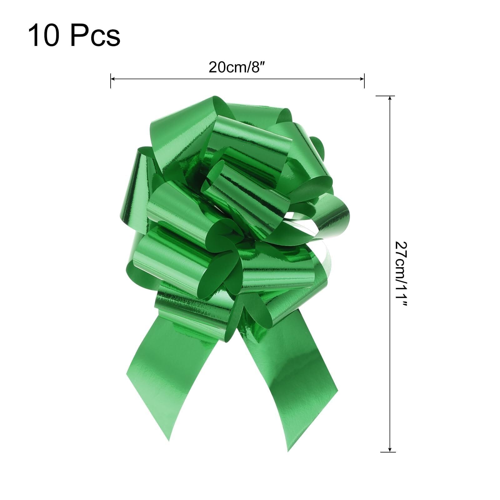 10 Lazos de Organza con Cinta para Regalo Rojos 10 cm
