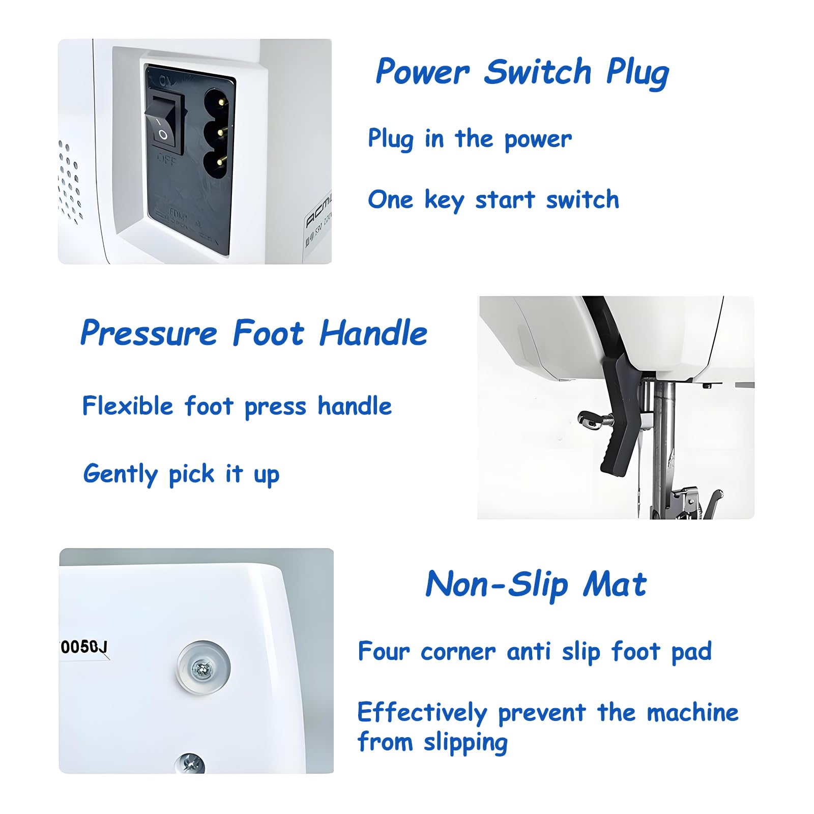 Macchina da cucire con 12 schemi di punto, macchina da cucire elettrica portatile con punto inverso, perfetta per abbigliamento, federe e progetti domestici