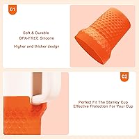 Vista 101 de Botas de silicona para Stanley, protector inferior de copa, accesorios para Stanley Quencher H2.0 FlowState Tumbler 20oz/20oz/30oz/Stanley Adventure