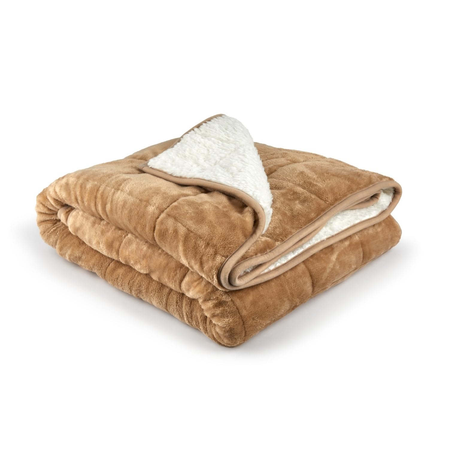 Emma Barclay Weighted Sherpa Blanket in Taupe - 60x80 (150x203cm)