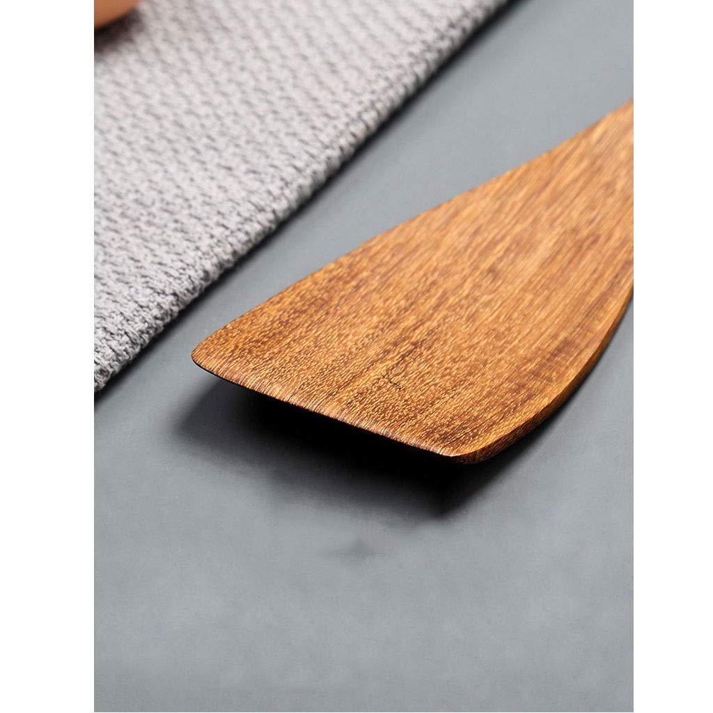 Spachtel für die Küche Pfannenwender Küchenutensilien aus Holz Set, 5pcs Kochen Werkzeuge Non Kratz- und Hitzebeständige, Holzspatel Schützen Sie Ihre Pfannen School of Wok Wok Spatel