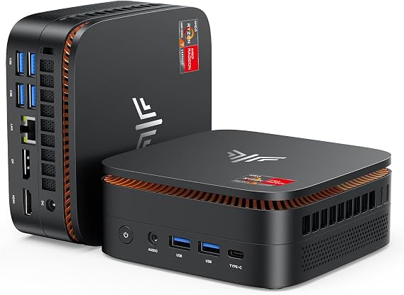 KAMRUI Hyper H1 Mini Gaming PC, AMD Ryzen 7 6800H, 16GB DDR5 4800MHz 512GB M.2 NVMe PCIe3.0x4 SSD Mini PC(8C/16T,up to 4.7GHz),16MB L3 Smart Cache,Triple 4K Display/WiFi6/BT5.2/Mini Desktop Computers