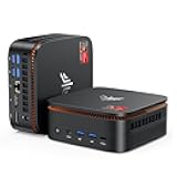 KAMRUI Hyper H1 Mini Gaming PC, AMD Ryzen 7 6800H, 32GB LPDDR5 6400MHz 512GB M.2 NVMe PCIe3.0x4 SSD Mini PC(8C/16T,up to 4.7GHz), 16MB L3 Smart Cache, Triple 4K Display/WiFi6/BT5.2/Mini Desktop pc