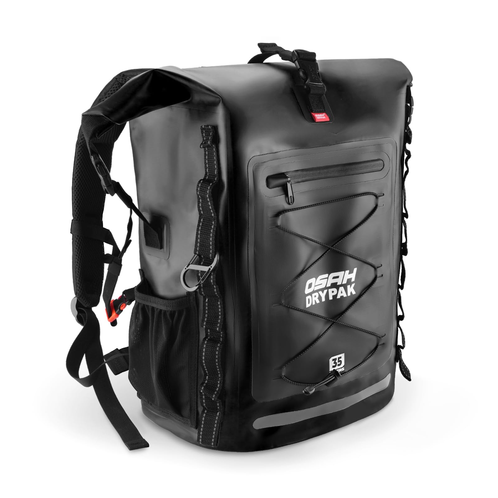 Waterproof Backpack Dry Bag 35L/55L/85L – Heavy Duty Roll-Top Hiking Backpack for Travel, Kayaking, Boating, Camping, Rafting and Fishing Black 35L