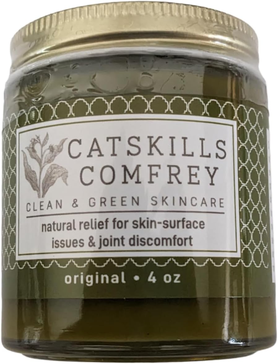 Catskills Comfrey ~ Oil Pulling 4oz: Organic MCT and Greek Olive Oils Infused with Comfrey, Calendula, Yarrow and Matcha Green Tea (Ceremonial Grade); Concentrated (DILUTE 1:1 MCT Oil)