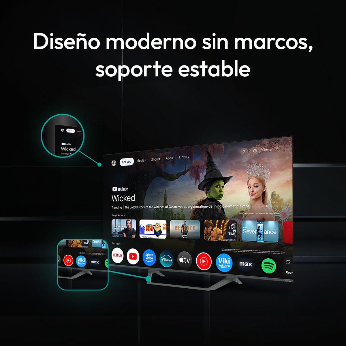 TESLA QLED Smart TV 40 Pulgadas Full HD Compatible con Google TV y Google Assistant - Dolby Audio, HDR, WiFi y Bluetooth, Apps y Chromecast Integrado, 3 HDMI, DVB-T2/S2/C, Color Negro - 4