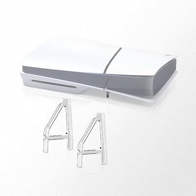 Stand for PS5 Slim, for ps5 pro Cooling Feet, Horizontal Placement Bracket Holder for PS5 Slim Console Flat Stand (Disc Edition-A)