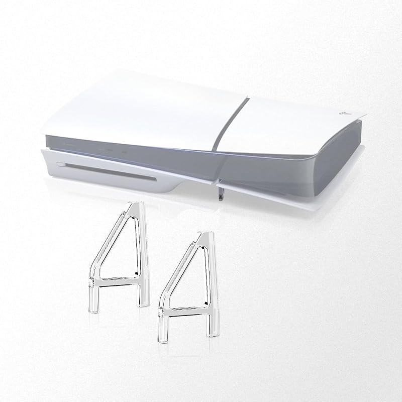 Stand for PS5 Slim, for ps5 pro Cooling Feet, Horizontal Placement Bracket Holder for PS5 Slim Console Flat Stand (Disc Edition-A)
