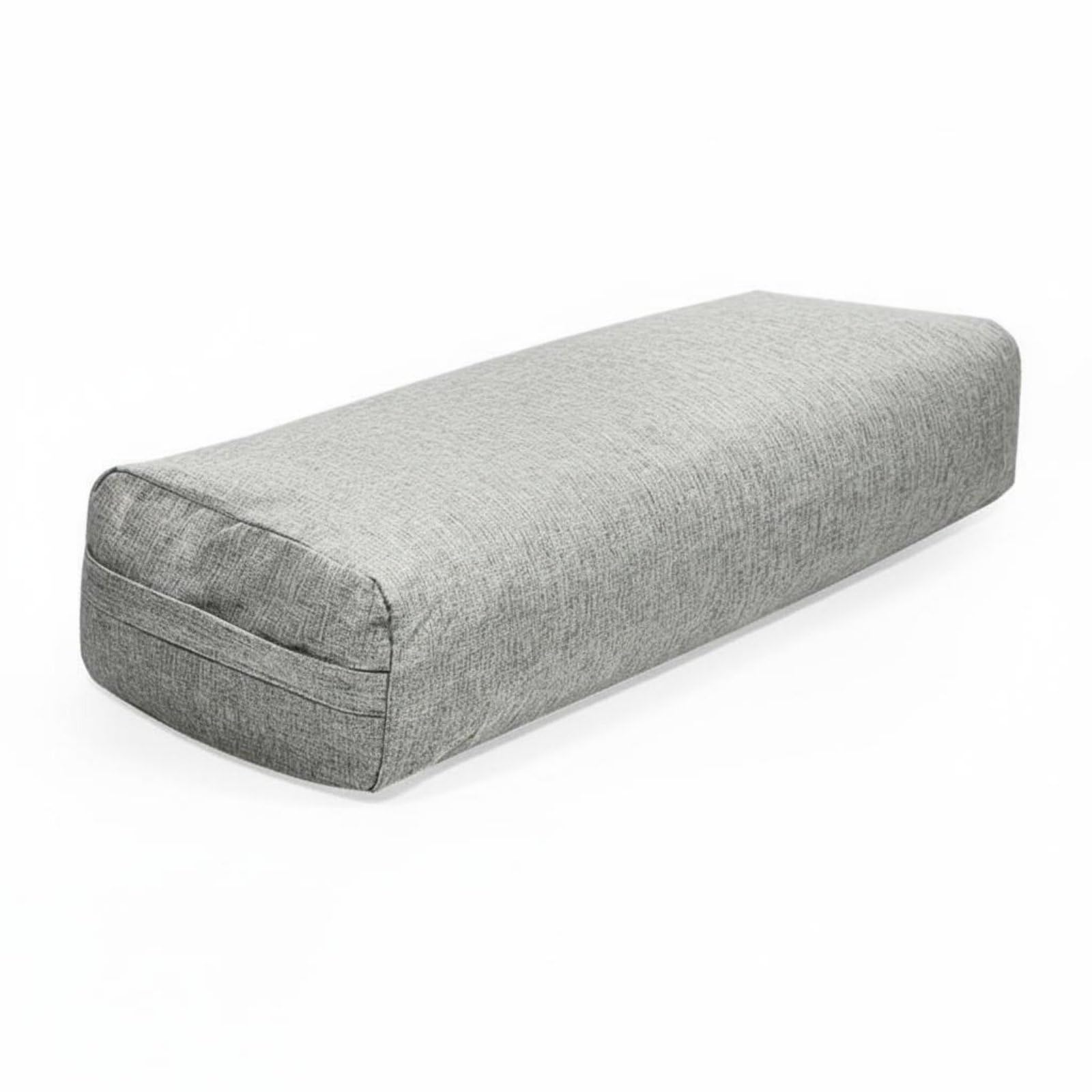 High-Density Stretch Support Pillow Removable Cover Iyengar Easy to Clean Rectangular Meditation Cushion for Beginners, Yogis, Home Gym, Gray | Yoga Props & Pilates Fitness, Running-image-34