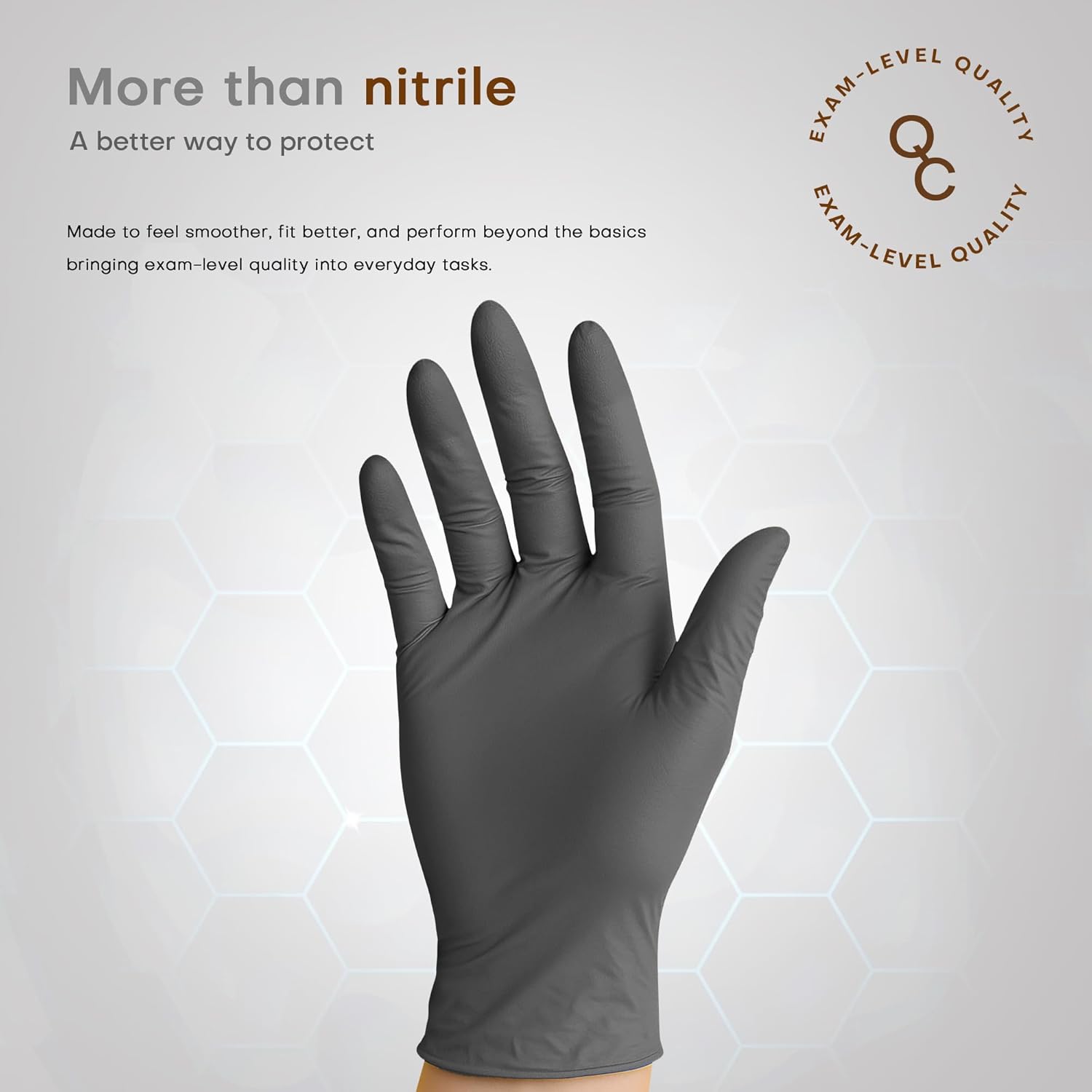 SUP Disposable Nitrile Exam Gloves, 5 Mil Powder-Free Latex-Free Food Safe for Medical Cooking Prep Cleaning, Black 750 Count