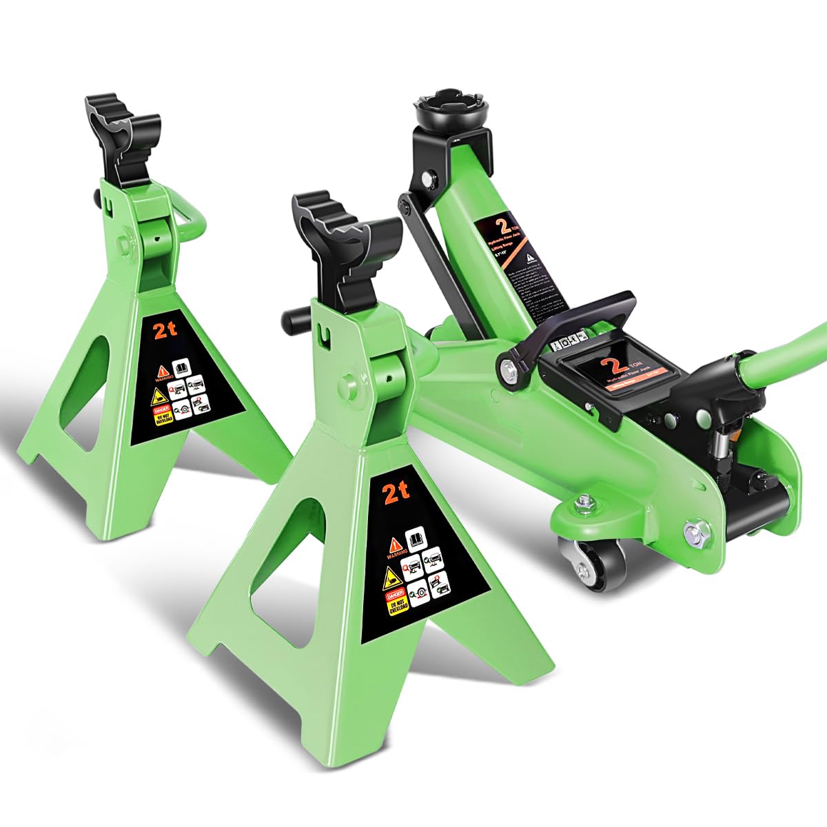 DNA MOTORING 2-Ton Jack and Stands Kit