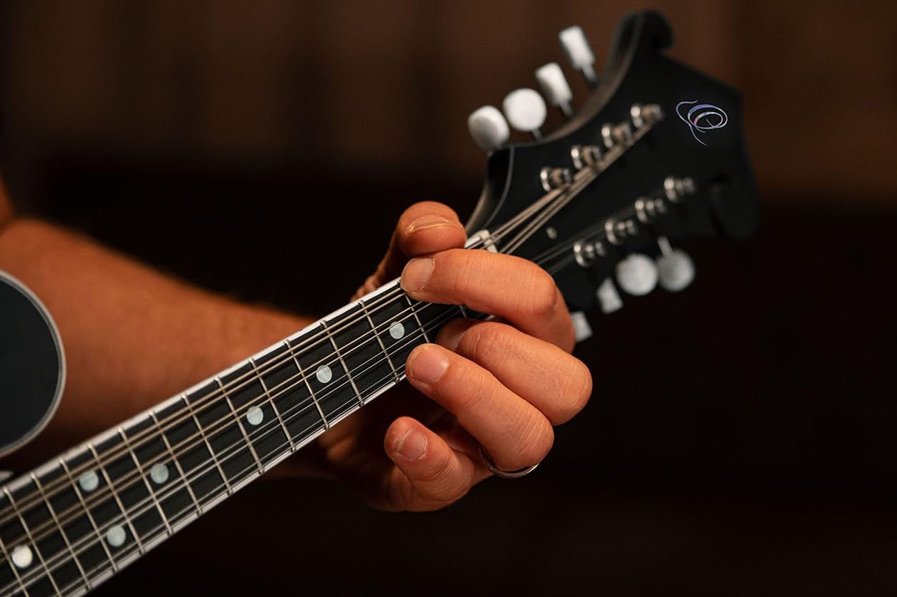 Ortega Guitars Mandoline Style F Électro-Acoustique – Ouïes en F – Série Americana – Épicéa/Érable, Marron (RMFE30-WB)