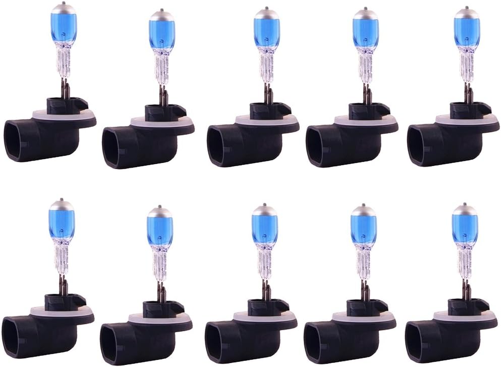 LEZEN 881 12V H27W/2 27W Super White Auto Car Halogen Bulb (Pack of 10)