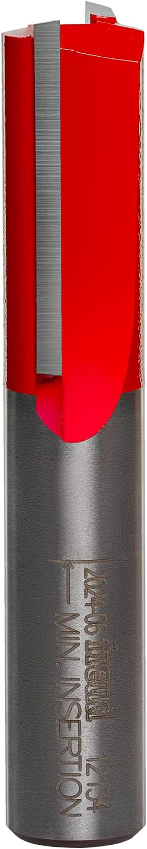 12-134: 9/16" (Dia.) Double Flute Straight Bit with 1/2" Shank Red