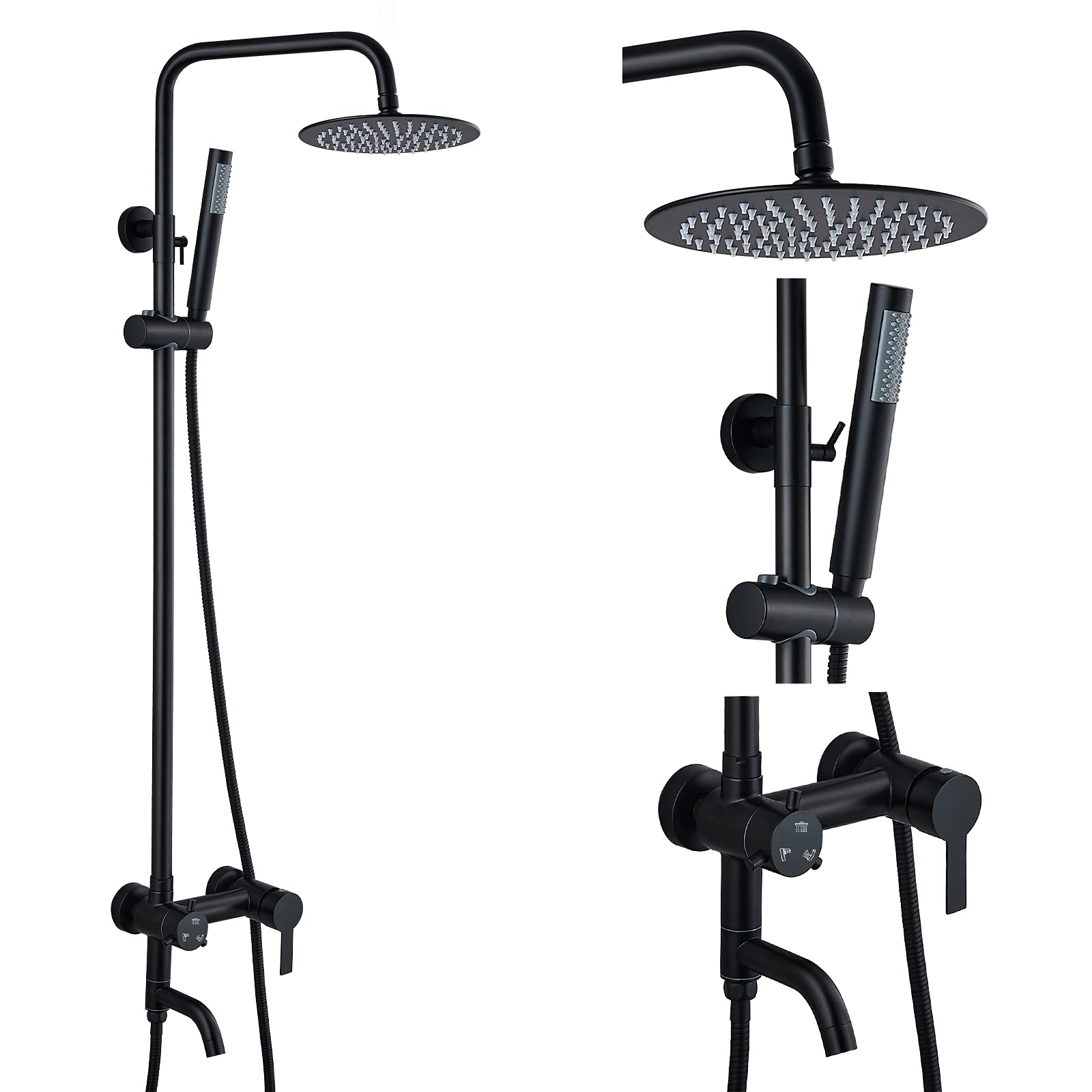 Buy Shower System Set with Hand Sprayer and Tub Spout Stainless Steel