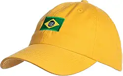 Boné masculino feminino com bandeira da nação do orgulho nacional países do mundo, Bandeira amarela, Tamanho �nica