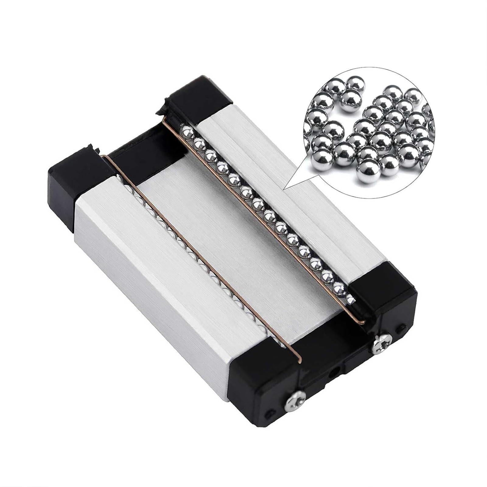 MGN12 Rail de guidage linéaire avec bloc de chariot MGN12H en acier inoxydable noir pour imprimante 3D et machines à faire soi-même (type H, 400 mm)