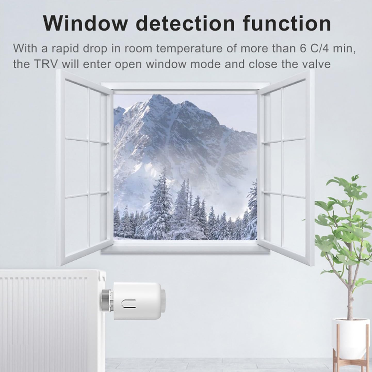 Valvola termostatica intelligente per radiatore: valvola termostatica programmabile, termostato Zigbee per regolazione della temperatura, controllo tramite app, hub Tuya Zigbee richiesto, Bianco