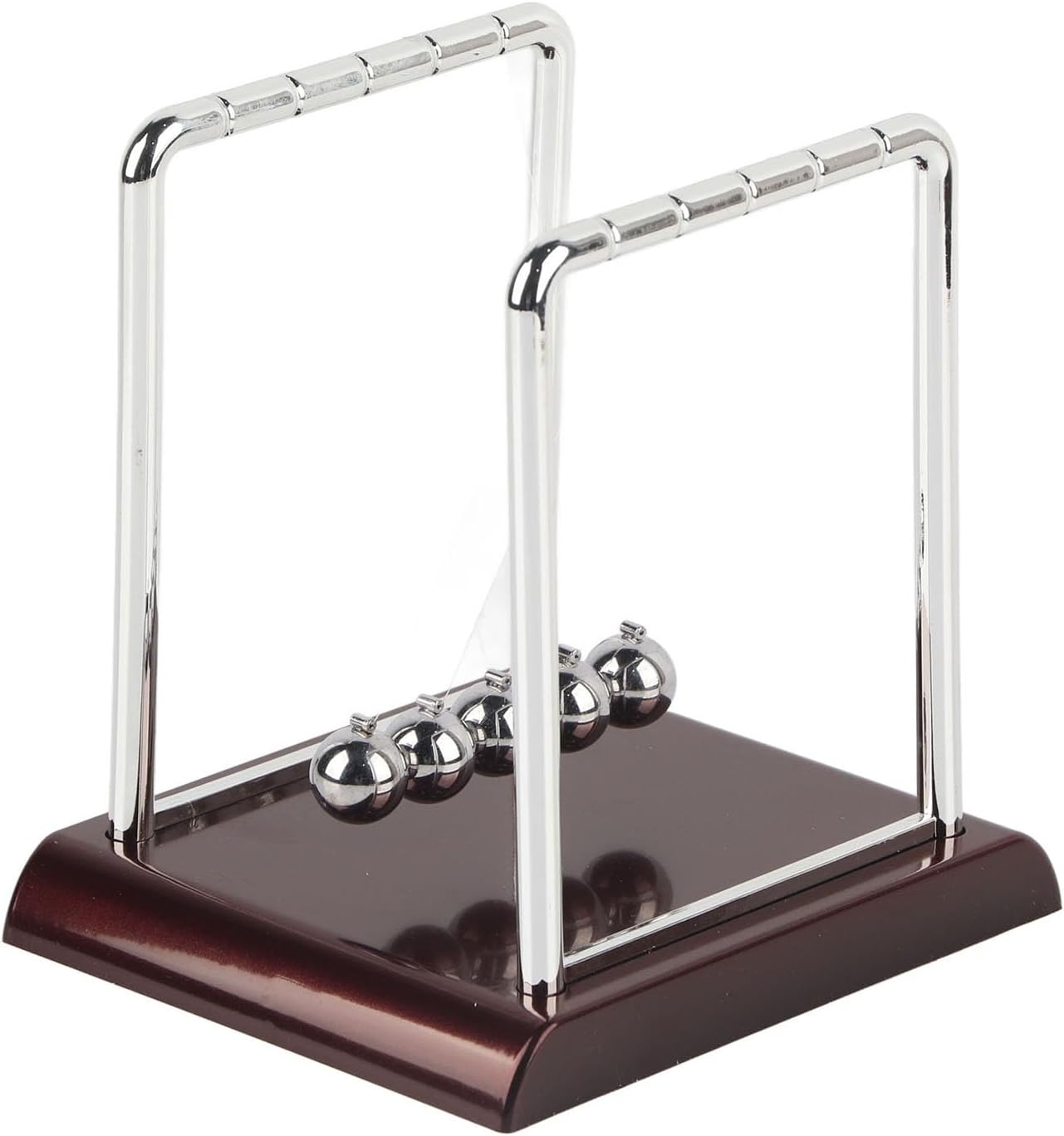 SHUAIGUO Balans Pendulumbal Speelgoed, Vierkante Vorm Medium, Hoogwaardige ABS-plastic en Metaal, Multifunctionele Thuiskantoorbureau Ornament, Educatief en Decoratief (Medium Square biljart bal)