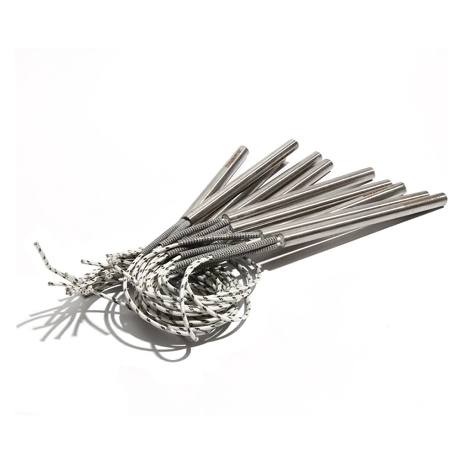 2 cylindryczne rury grzewcze 12 mm (225 do 255 mm) ze stali nierdzewnej 316 (110 V, 1100 W 12 x 230 mm (DxL))