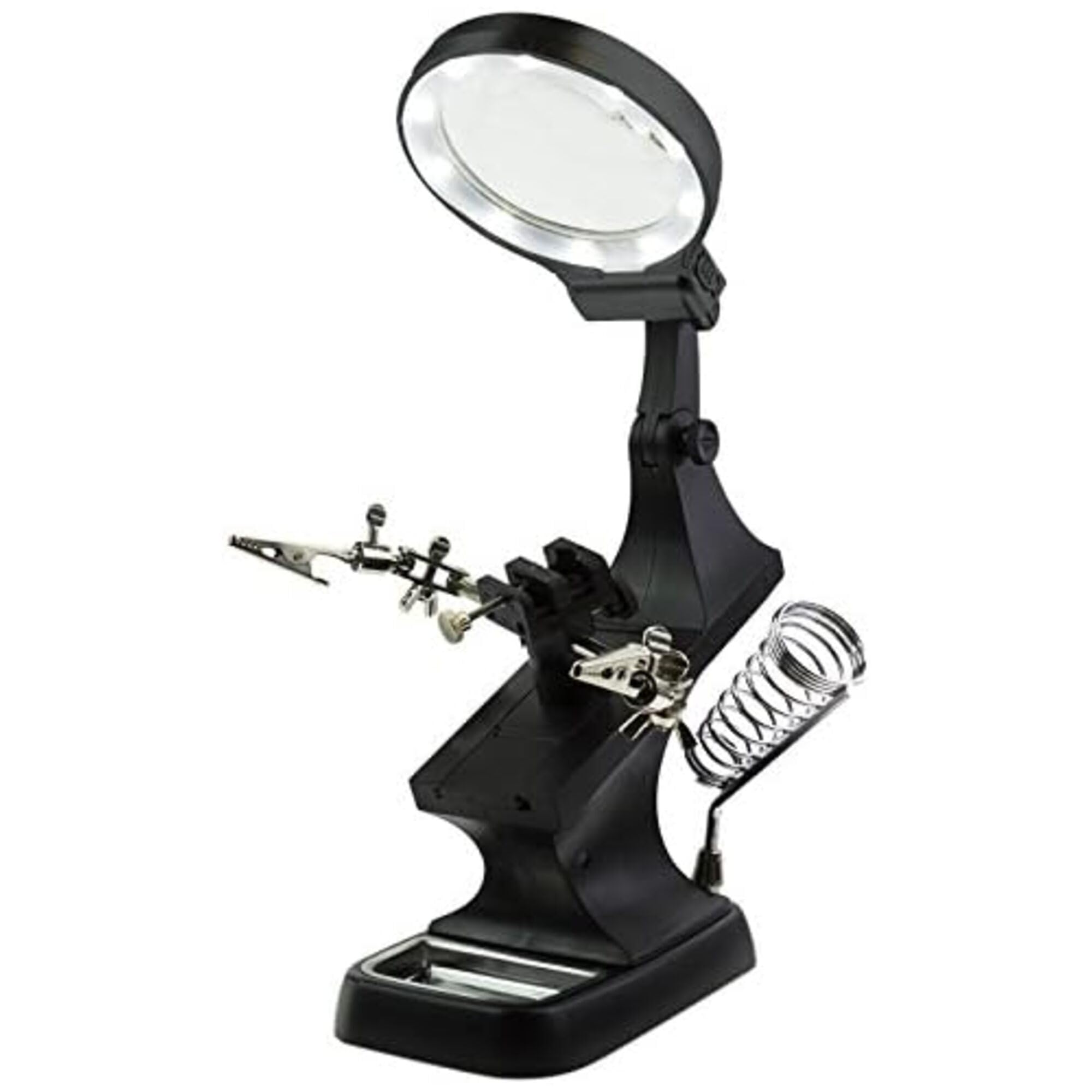 Modelcraft PCL2400 del lavoro regolabile con morsetti a coccodrillo e mini vice, nero