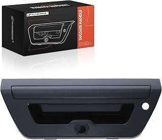 A-Premium Tailgate Handle Liftgate Latch Handle with Camera Hole Compatible with Ford F-150 F150 2015 2016 2017, Smooth Black, Replace# FL3Z9943400GAPTM