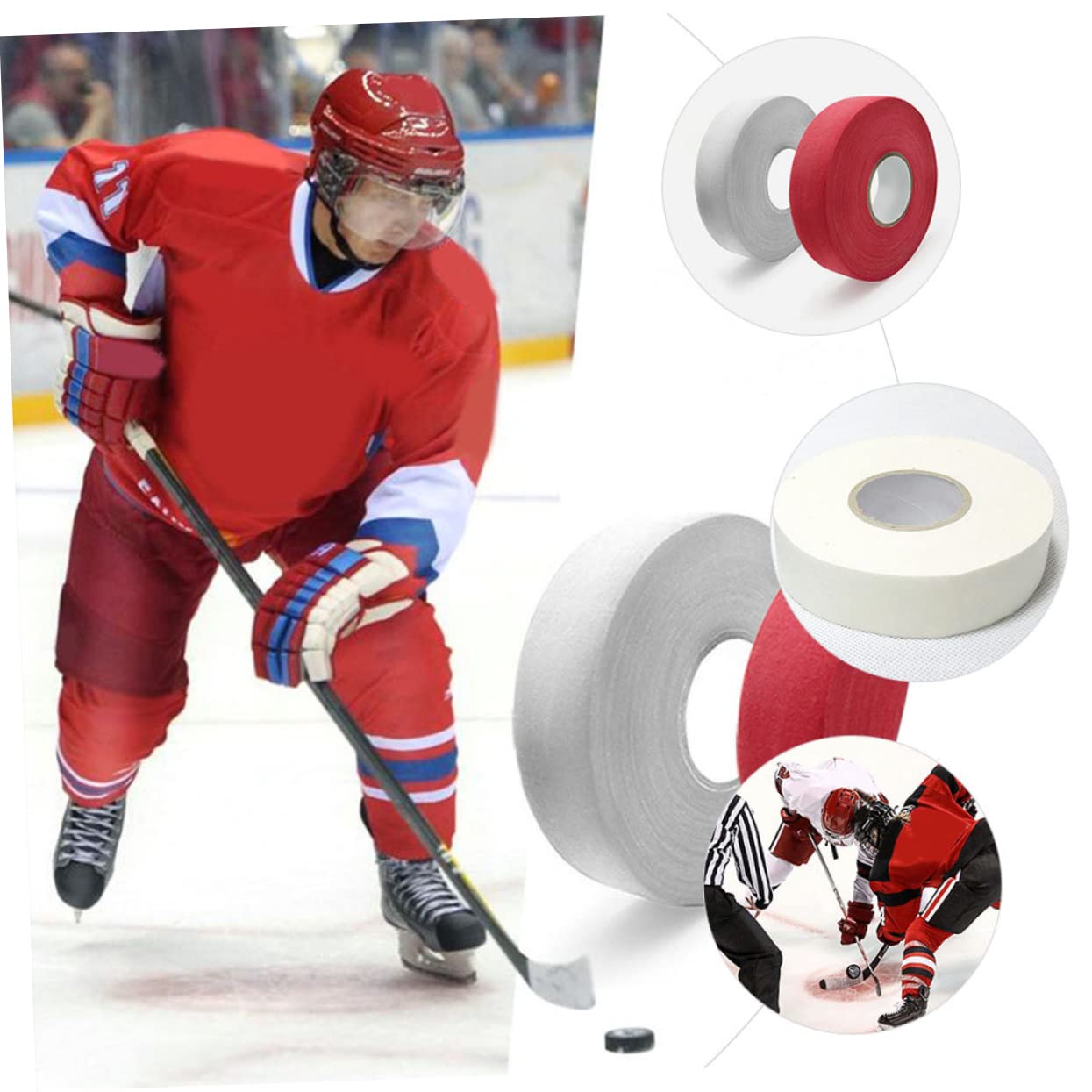 HANABASS Ice Hockey Racket Protective Tape Hockey Tapes Wrapper Hockey Tape for Comfortable Grip