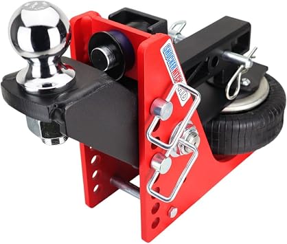 Shocker HD Air Hitch & Raised Ball Mount 2" Rise / 2" of Drop, Fits 2" Hitch Has 2-5/16"Ball