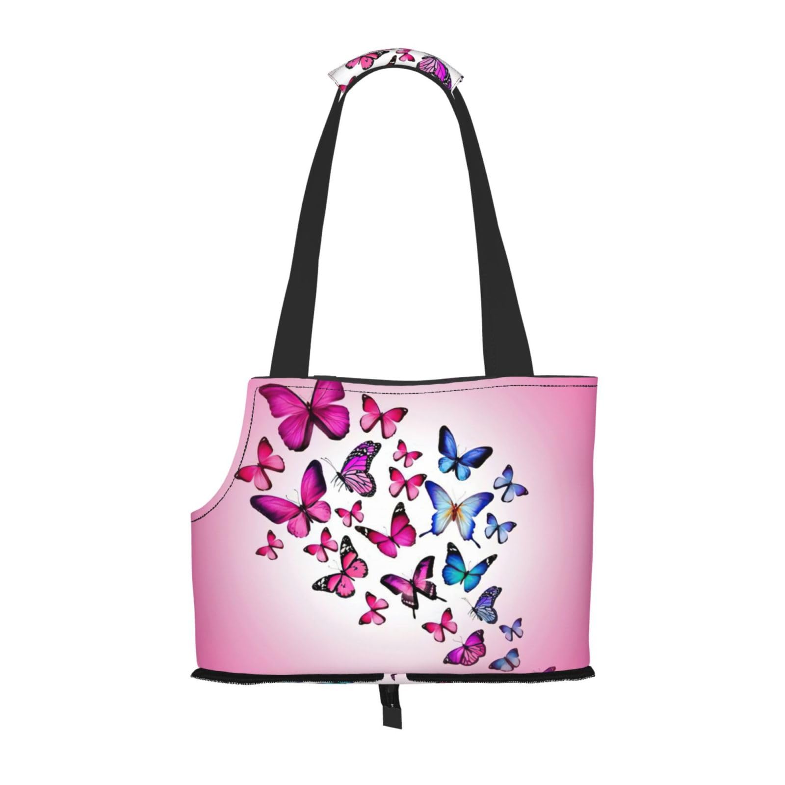 Sac de transport pour petits chiens stressés motif papillons