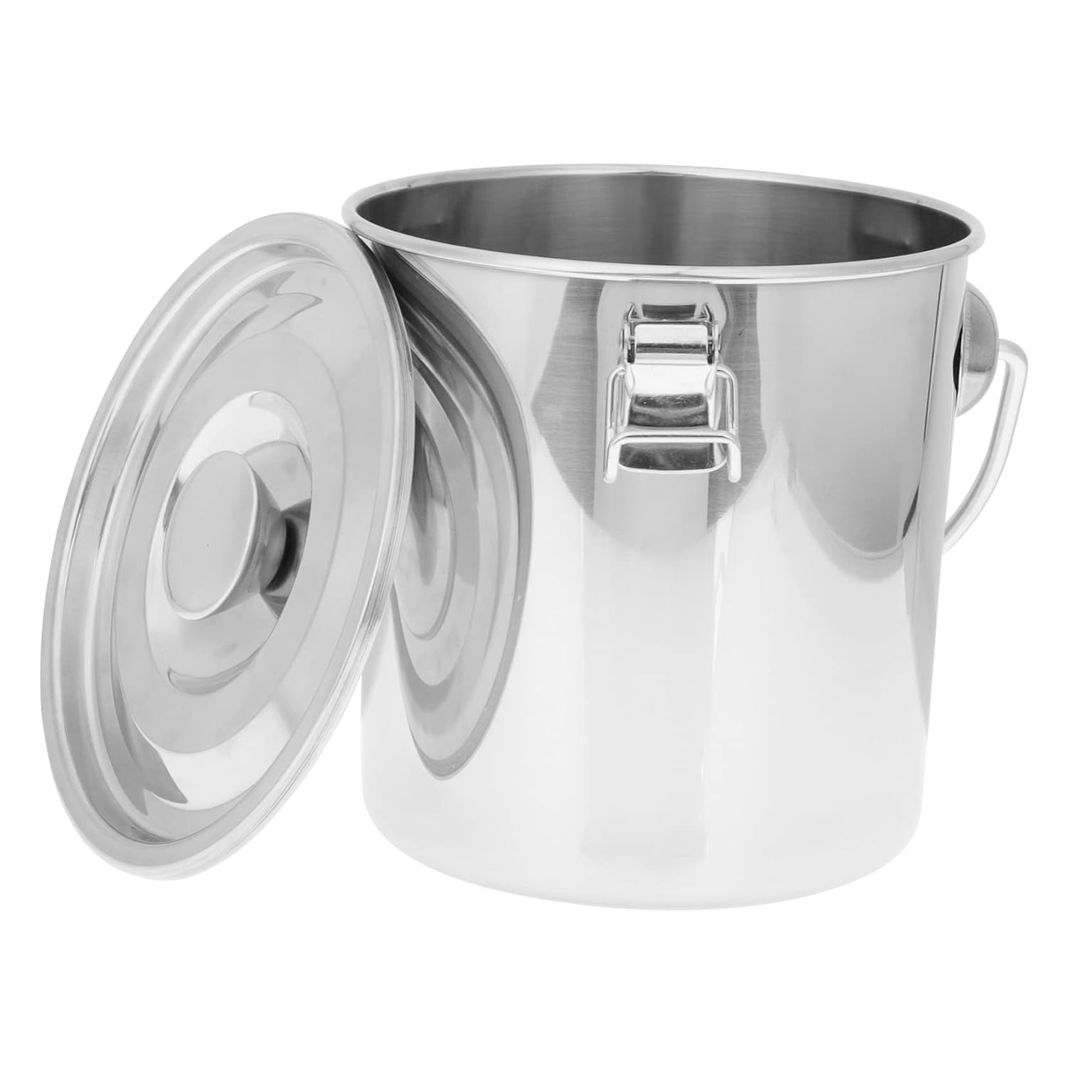 Portable Stainless Steel Airtight Bucket Fire Extinguisher Container for Camping Outdoor Use Sealed Design Storage for Kitchen BBQ