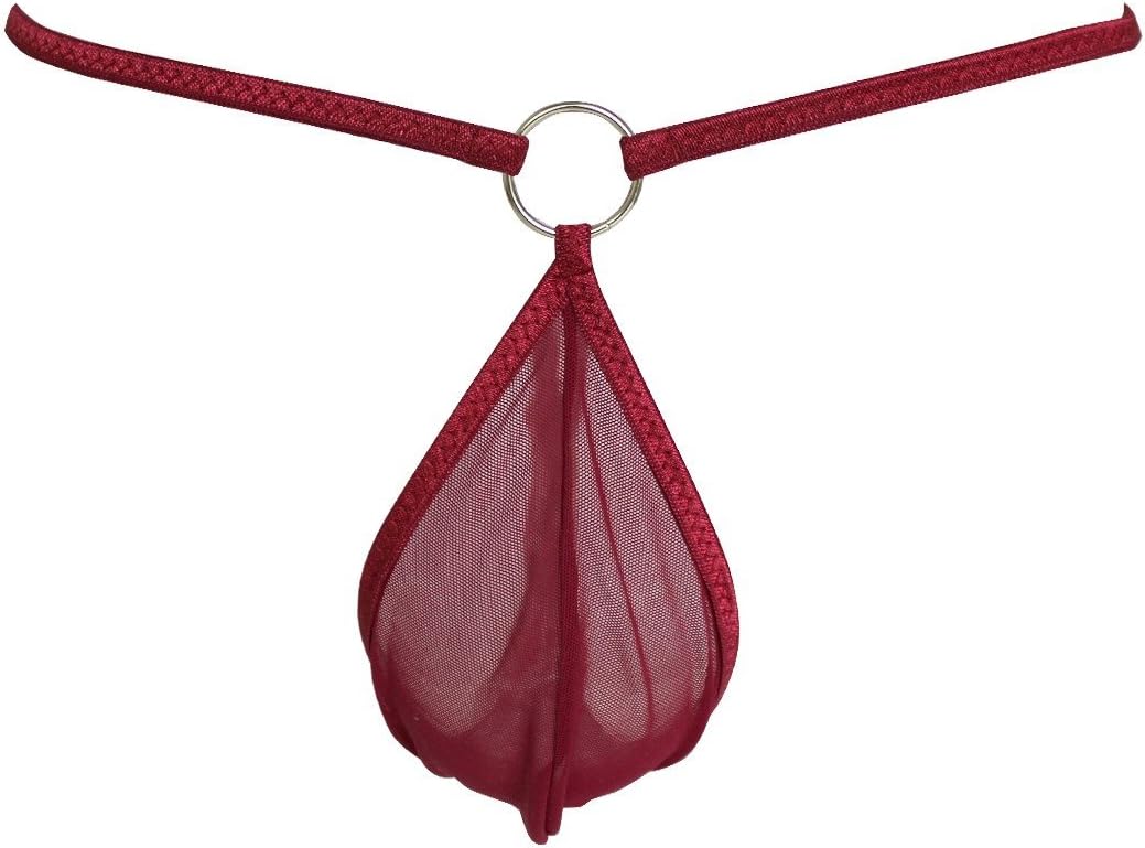Freebily Sexy Men's Mesh See Through Bulge Pouch G-String Thin Bikini Lingerie Underwear