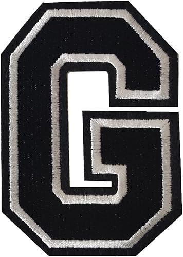 Miniatura 88 de Parches de letras para planchar de 3.1 pulgadas, parche de letras individuales bordadas para ropa, vestido, sombrero, jeans, accesorios